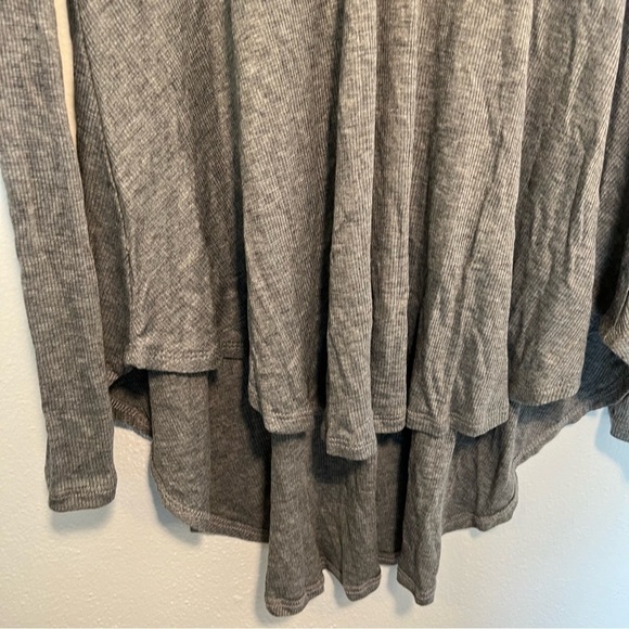 Sweet Claire Ribbed Long Sleeve Top Heather Gray - Picture 5 of 10